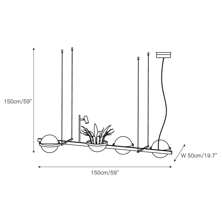 Vacaria Suspension Métal Plastique Minimaliste Moderne - Neutralighting