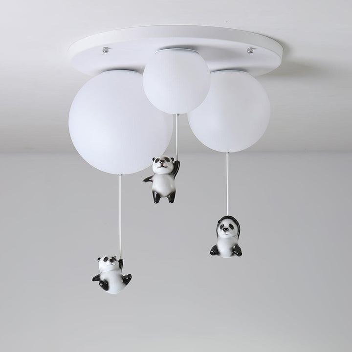 Aursilos Lampe de Plafond en Verre Panda Élégante - Neutralighting