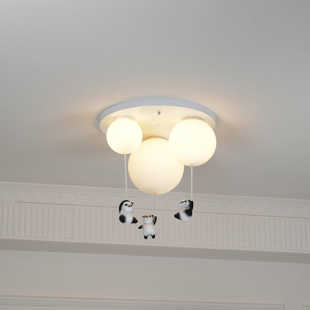Aursilos Lampe de Plafond en Verre Panda Élégante - Neutralighting