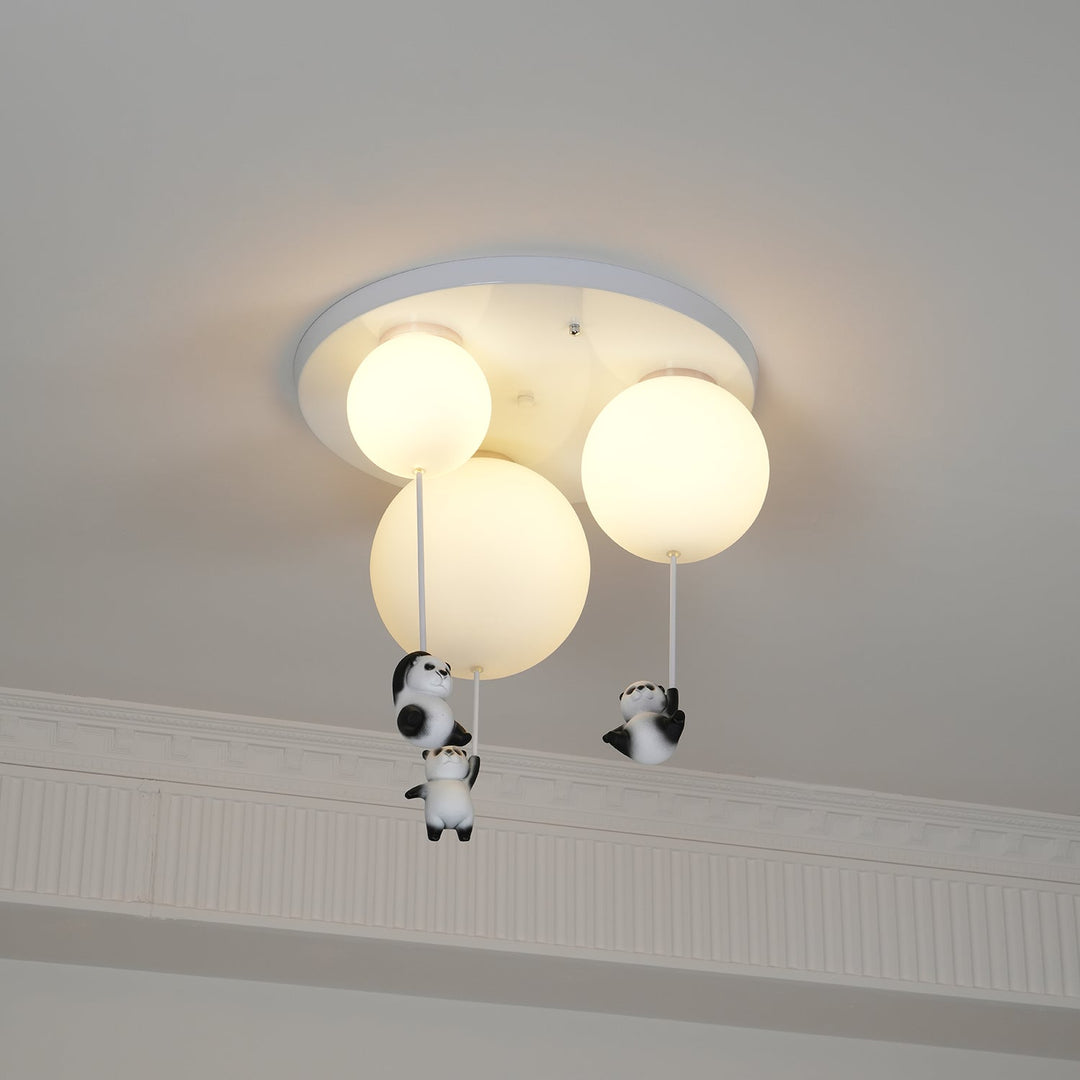 Aursilos Lampe de Plafond en Verre Panda Élégante - Neutralighting