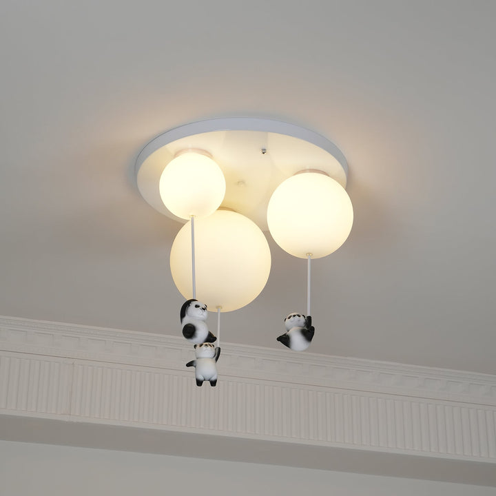 Aursilos Lampe de Plafond en Verre Panda Élégante - Neutralighting