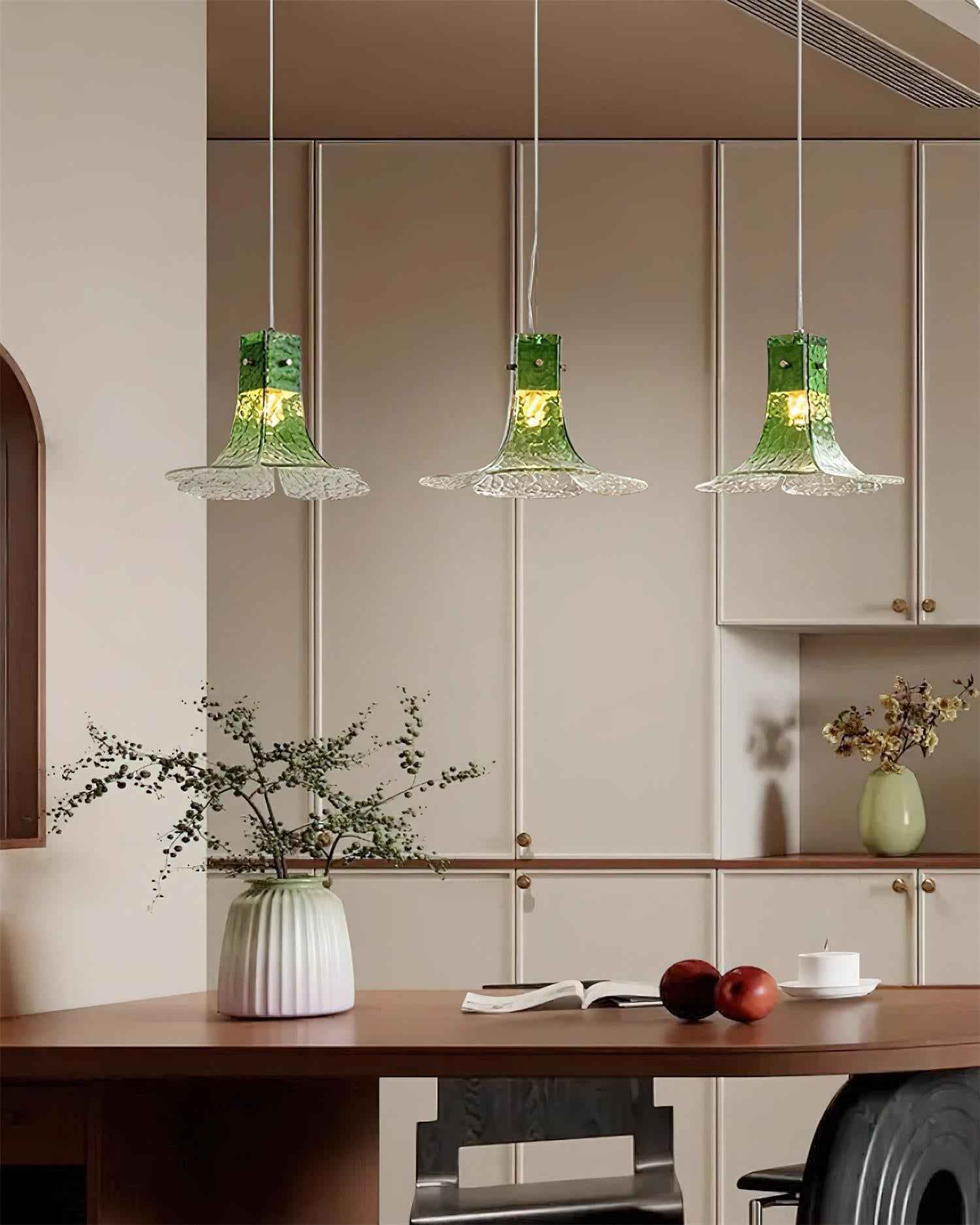 Panya Lampe Pendante en Verre Soufflé à la Main Pétale Organique - Neutralighting