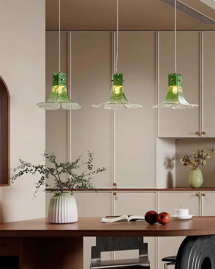 Panya Lampe Pendante en Verre Soufflé à la Main Pétale Organique - Neutralighting