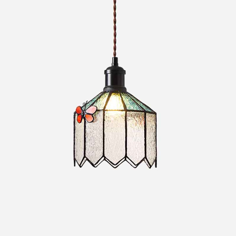 Tiffany Suspension Papillon Verre Vintage - Neutralighting