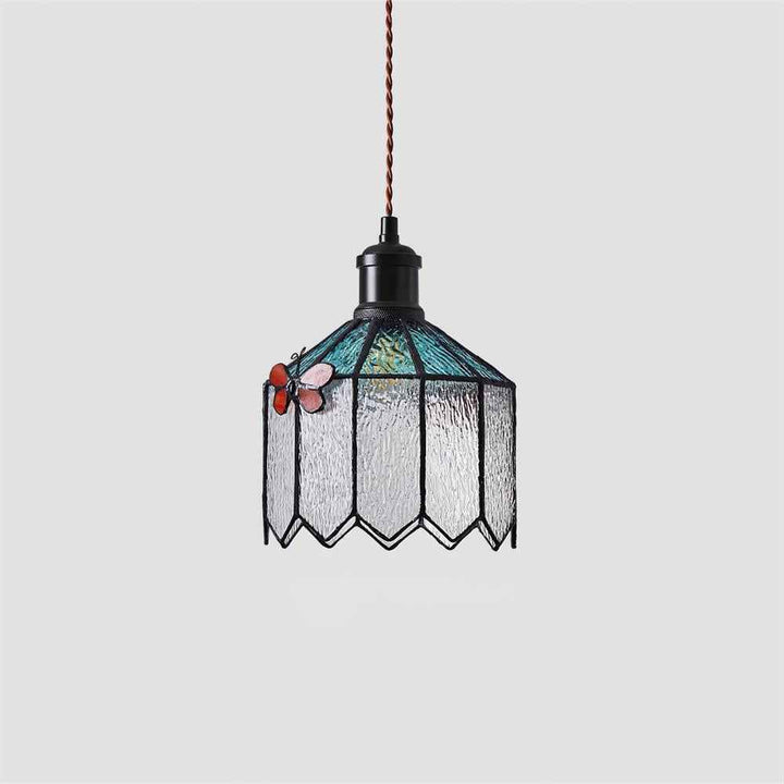 Tiffany Suspension Papillon Verre Vintage - Neutralighting