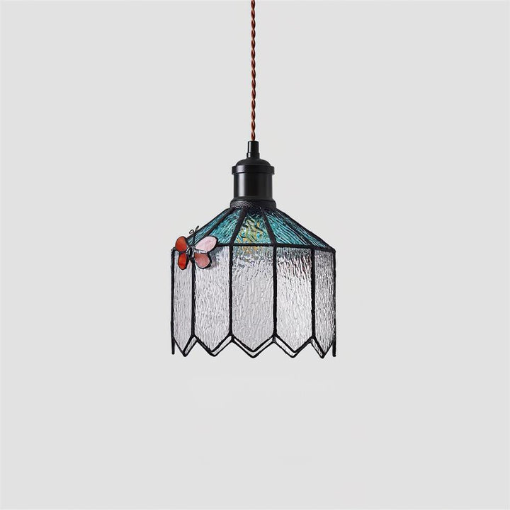 Tiffany Suspension Papillon Verre Vintage - Neutralighting