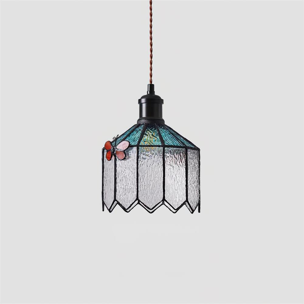 Tiffany Suspension Papillon Verre Vintage - Neutralighting