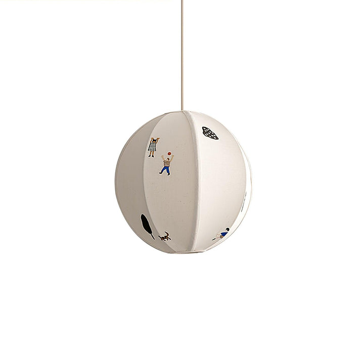 Elva Suspension Boule en Papier avec Motifs Dessinés - Neutralighting