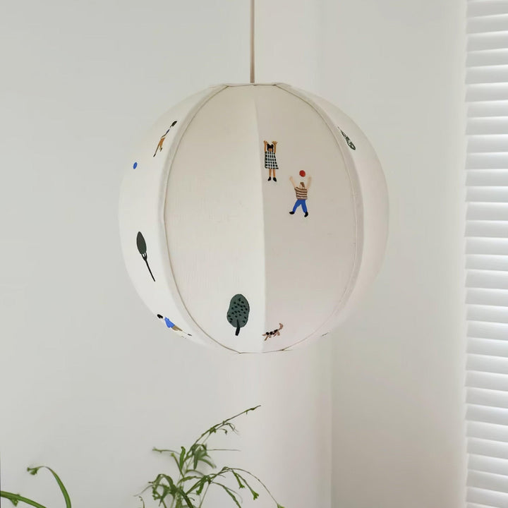 Elva Suspension Boule en Papier avec Motifs Dessinés - Neutralighting