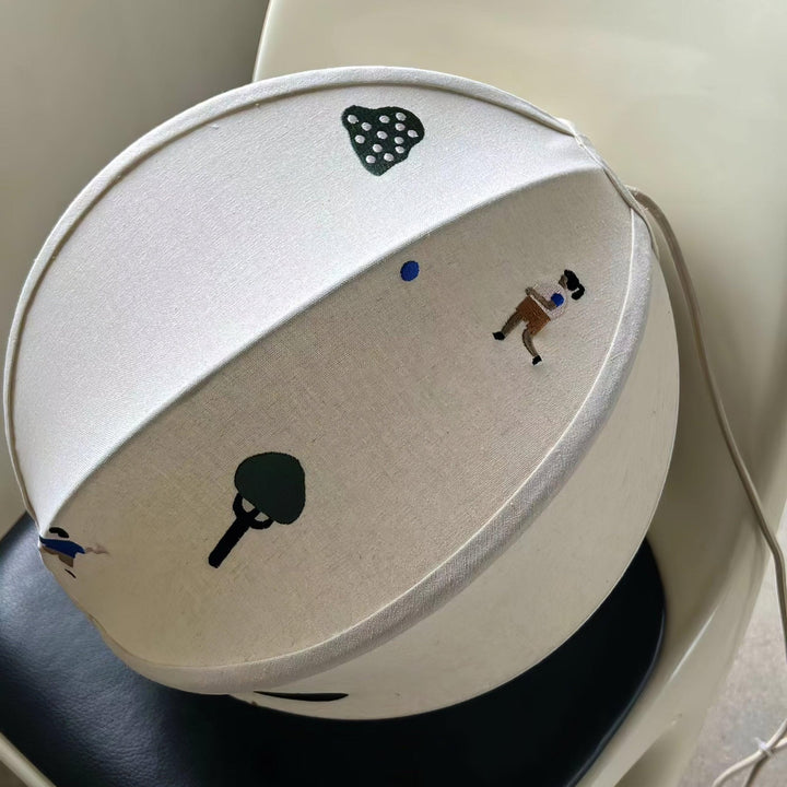 Elva Suspension Boule en Papier avec Motifs Dessinés - Neutralighting