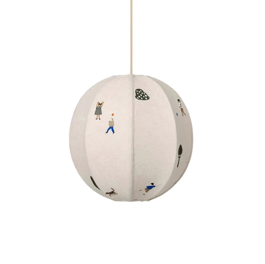 Elva Suspension Boule en Papier avec Motifs Dessinés - Neutralighting
