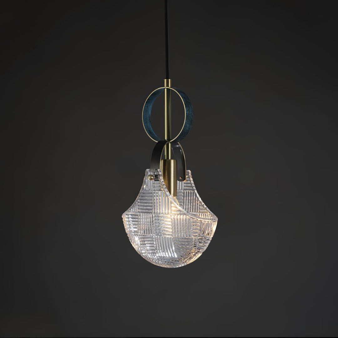 Lustra Suspension Verre Laiton Teal - Neutralighting