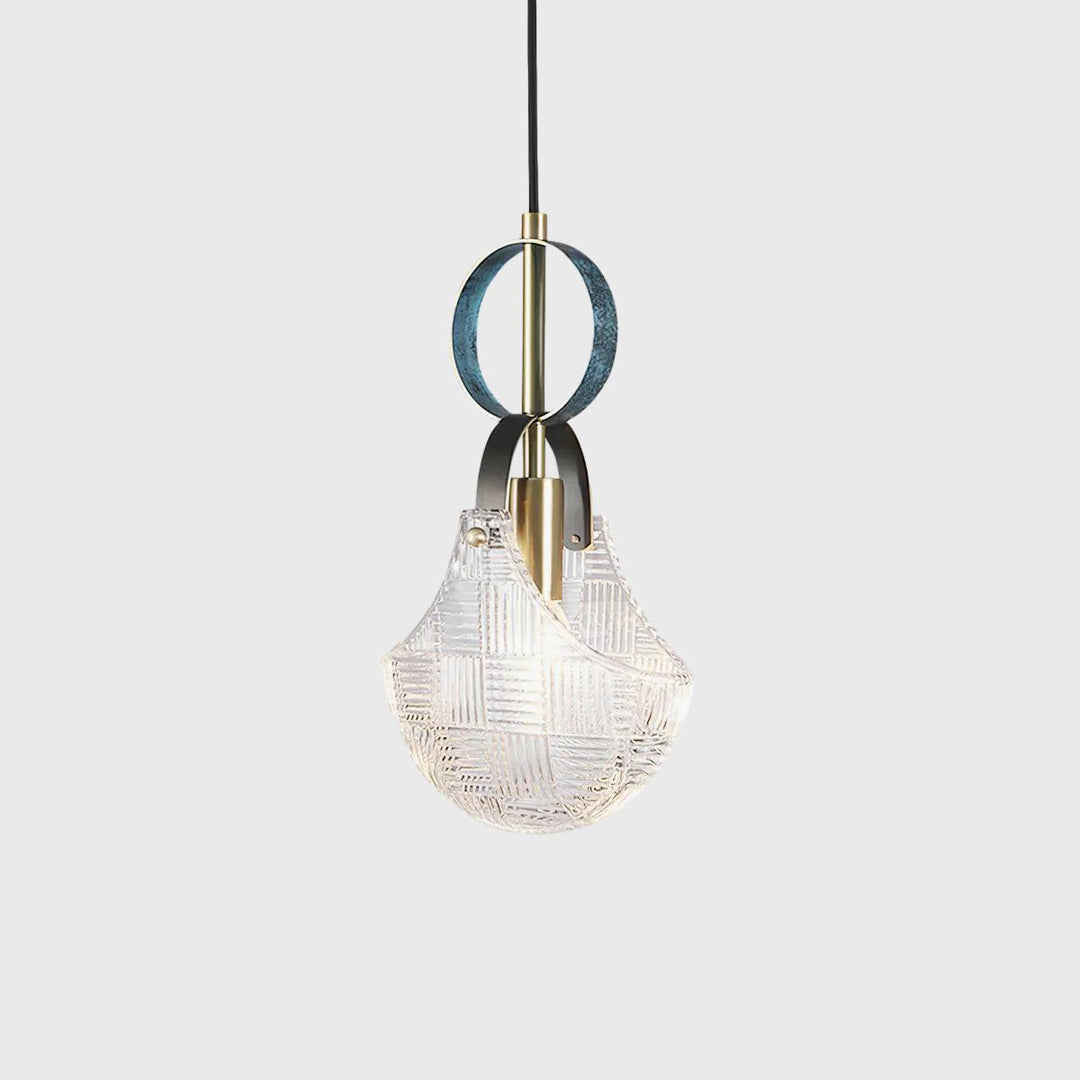 Lustra Suspension Verre Laiton Teal - Neutralighting