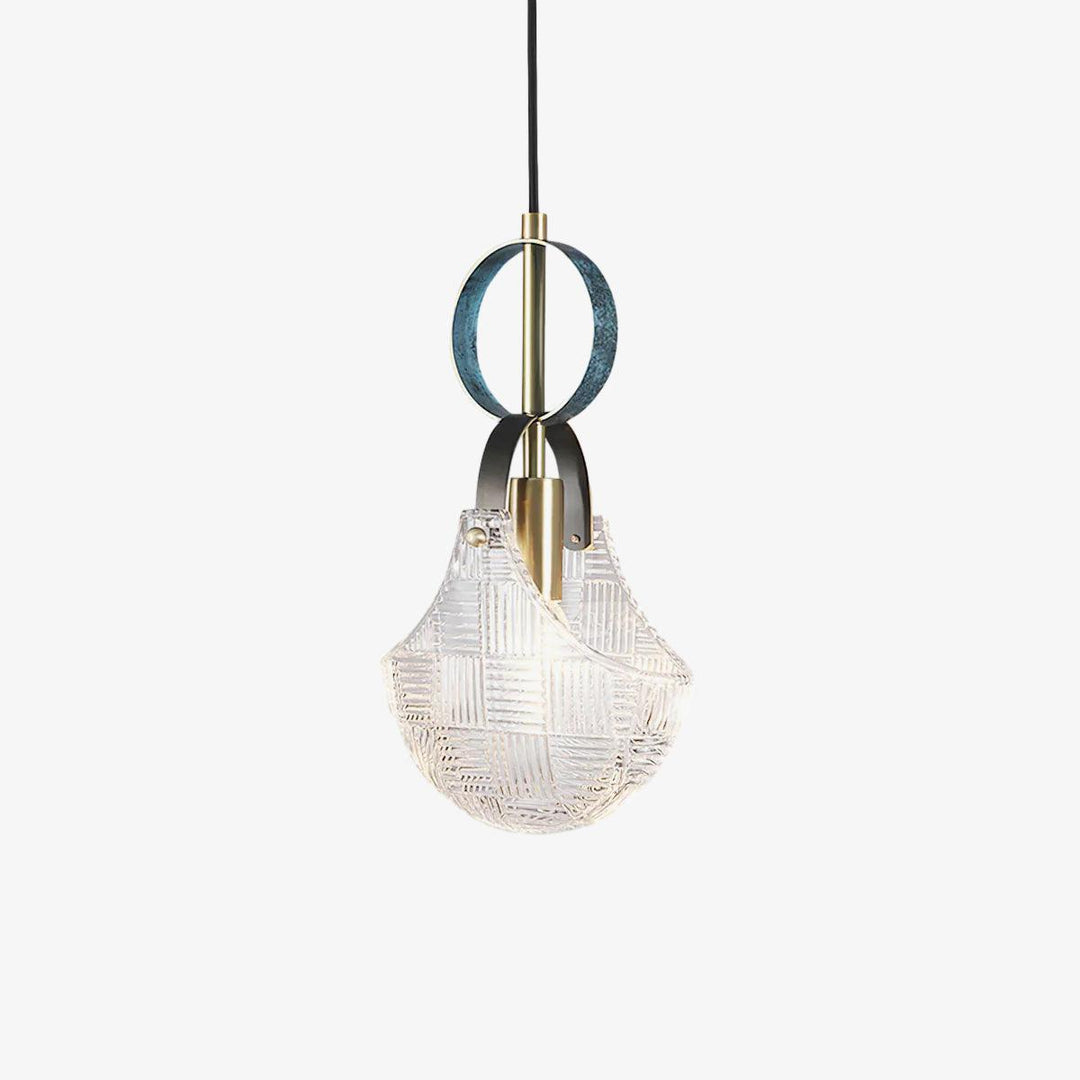 Lustra Suspension Verre Laiton Teal - Neutralighting