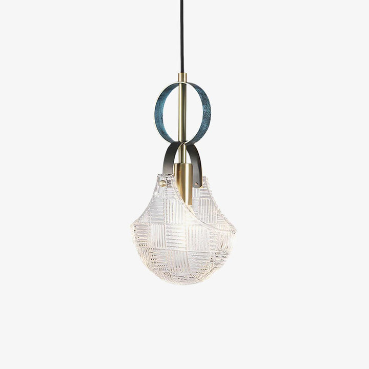 Lustra Suspension Verre Laiton Teal - Neutralighting