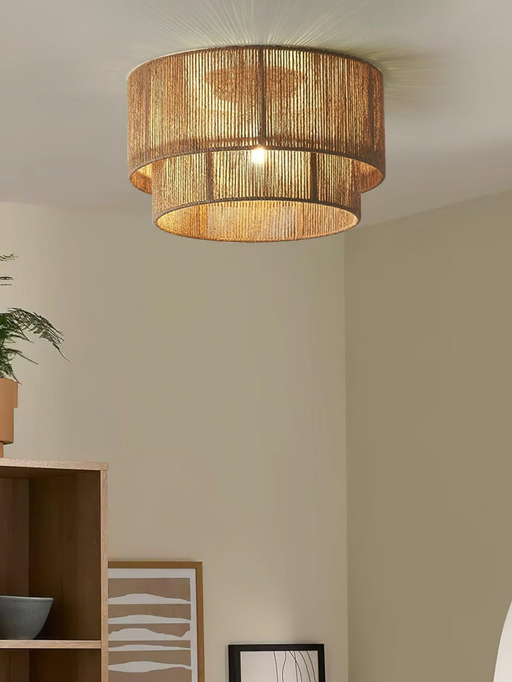 Casora Lampe de Plafond Classique Art en Corde Naturelle - Neutralighting