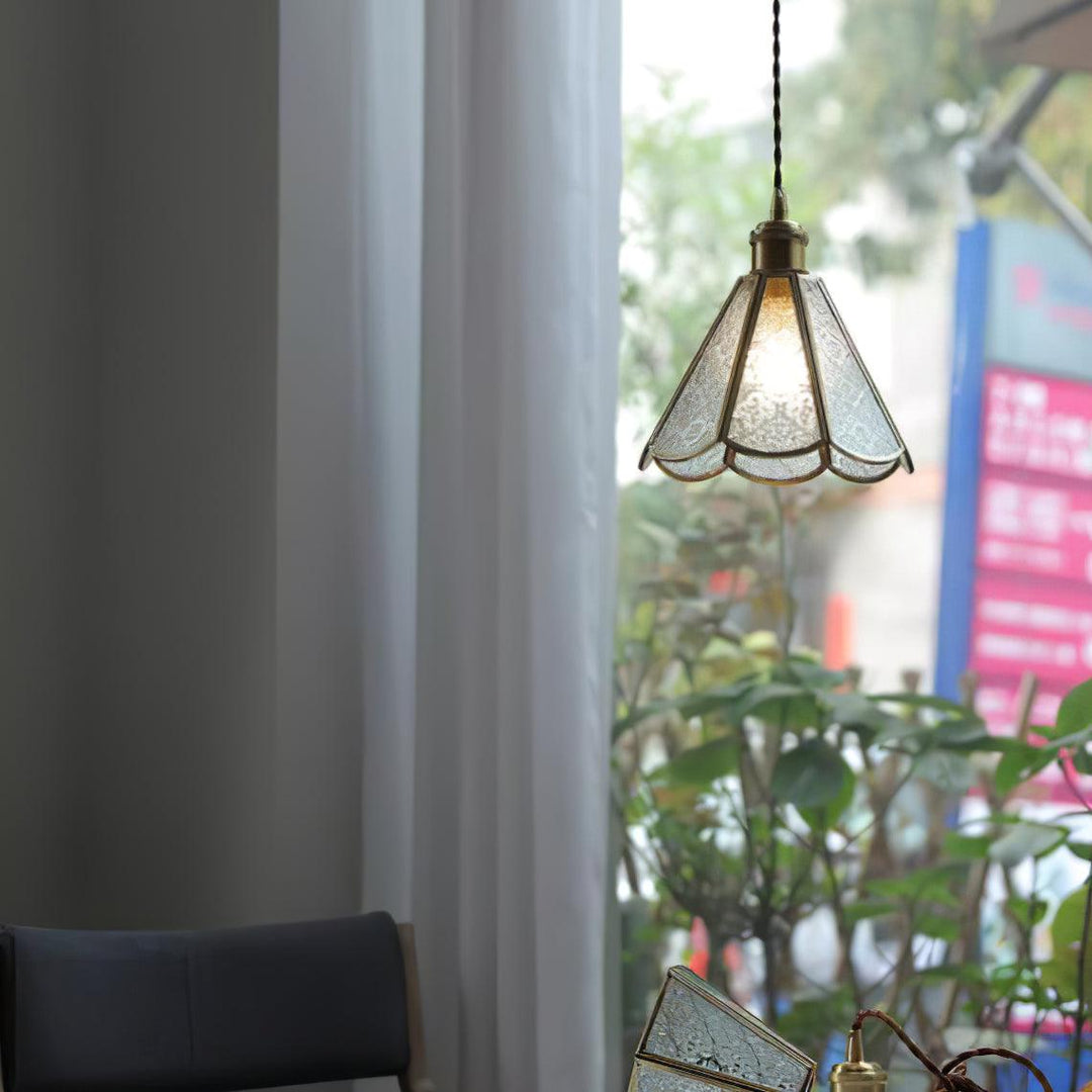 Elarace Suspension Élégante en Laiton et Verre - Neutralighting