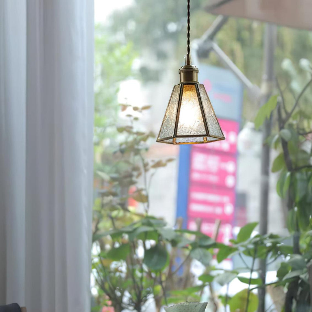 Elarace Suspension Élégante en Laiton et Verre - Neutralighting