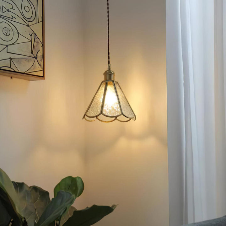 Elarace Suspension Élégante en Laiton et Verre - Neutralighting