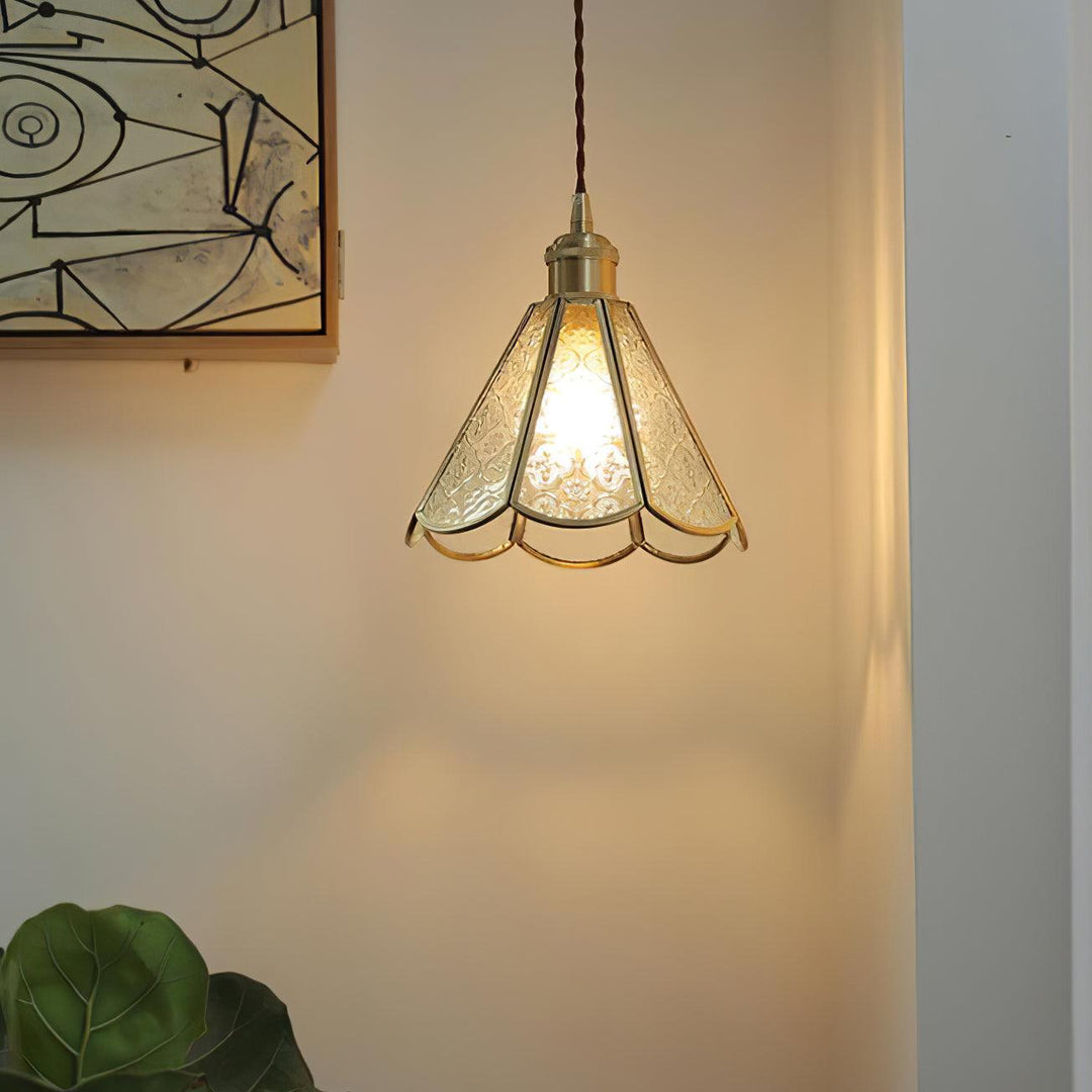 Elarace Suspension Élégante en Laiton et Verre - Neutralighting