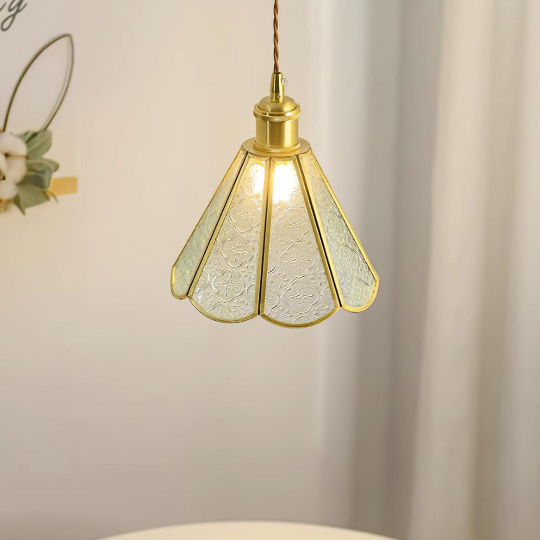 Elarace Suspension Élégante en Laiton et Verre - Neutralighting