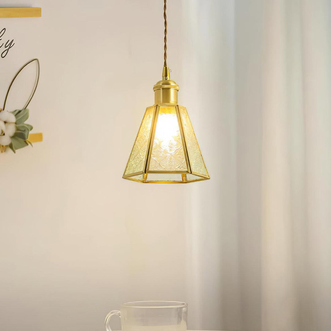 Elarace Suspension Élégante en Laiton et Verre - Neutralighting