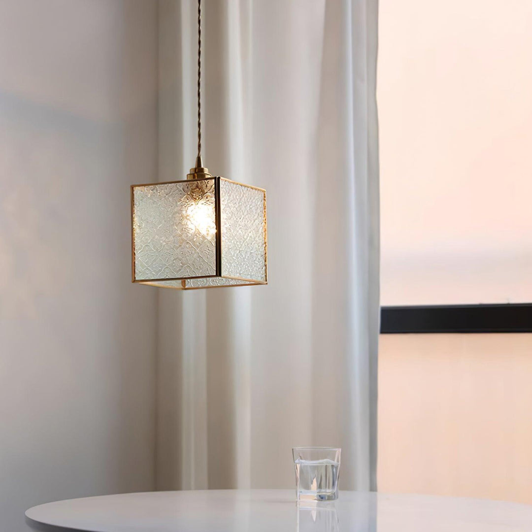 Elarace Suspension Élégante en Laiton et Verre - Neutralighting