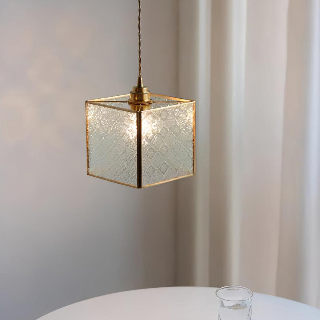 Elarace Suspension Élégante en Laiton et Verre - Neutralighting