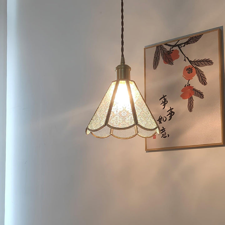 Elarace Suspension Élégante en Laiton et Verre - Neutralighting