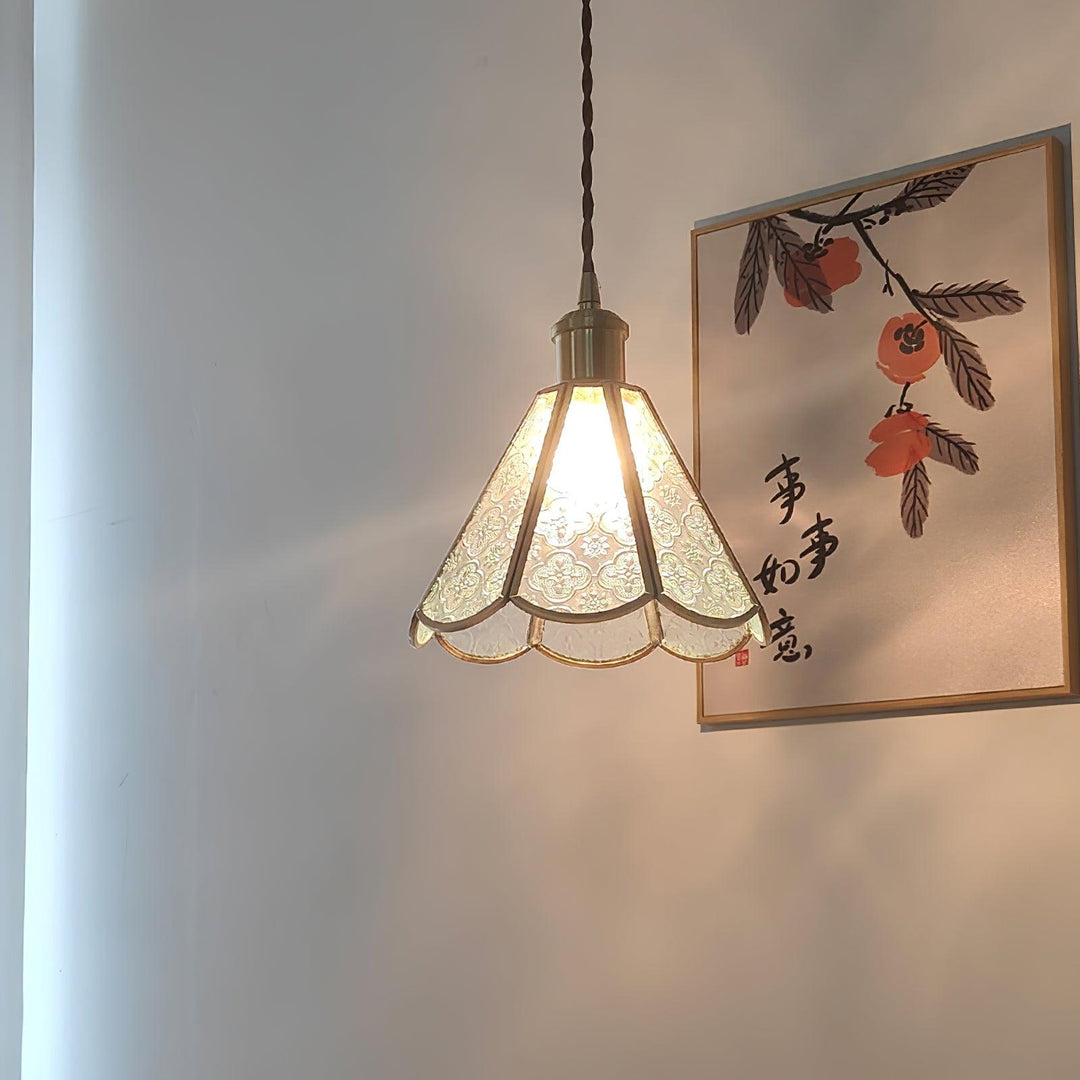 Elarace Suspension Élégante en Laiton et Verre - Neutralighting