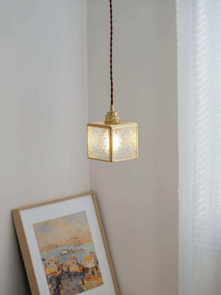 Elarace Suspension Élégante en Laiton et Verre - Neutralighting