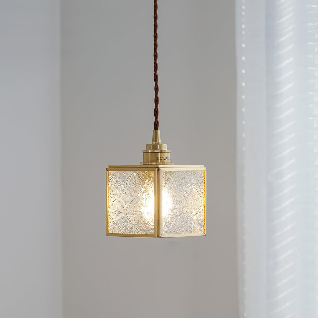 Elarace Suspension Élégante en Laiton et Verre - Neutralighting