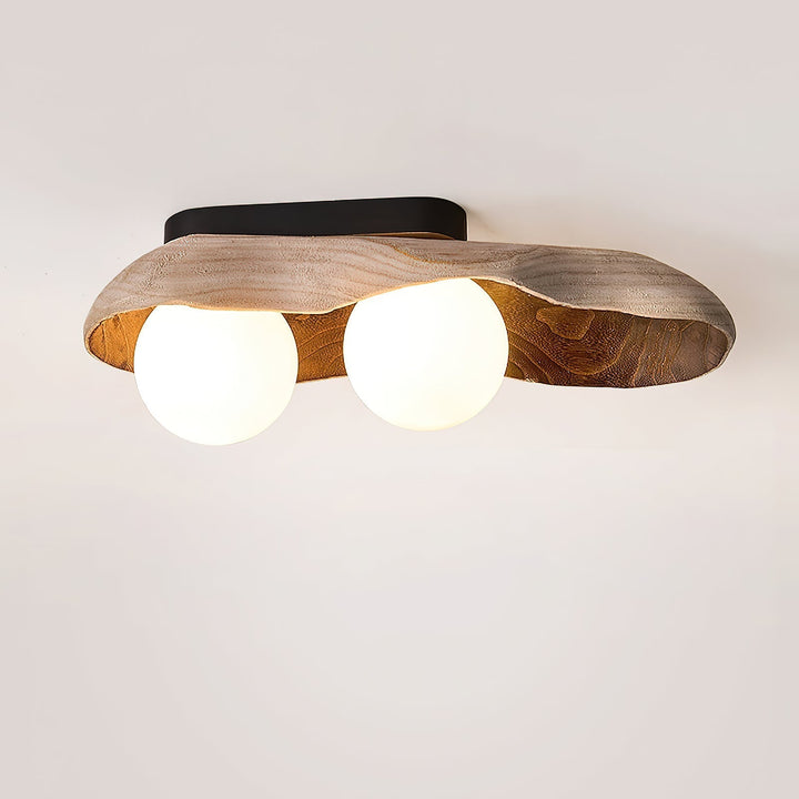 Ivaren Plafonnier Bois Verre Moderne - Neutralighting
