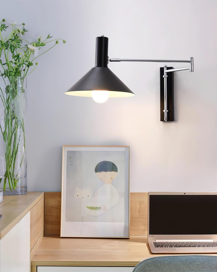 Lira Applique Murale Bras Ajustable Abat-jour Rouge - Neutralighting