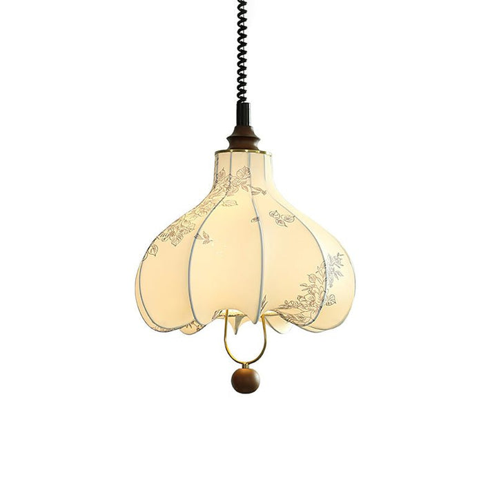 Lustra Lampe Pendante Lanterne en Tissu Poire pour Salon - Neutralighting