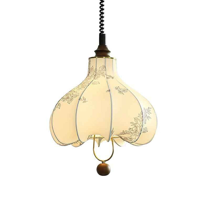 Lustra Lampe Pendante Lanterne en Tissu Poire pour Salon - Neutralighting