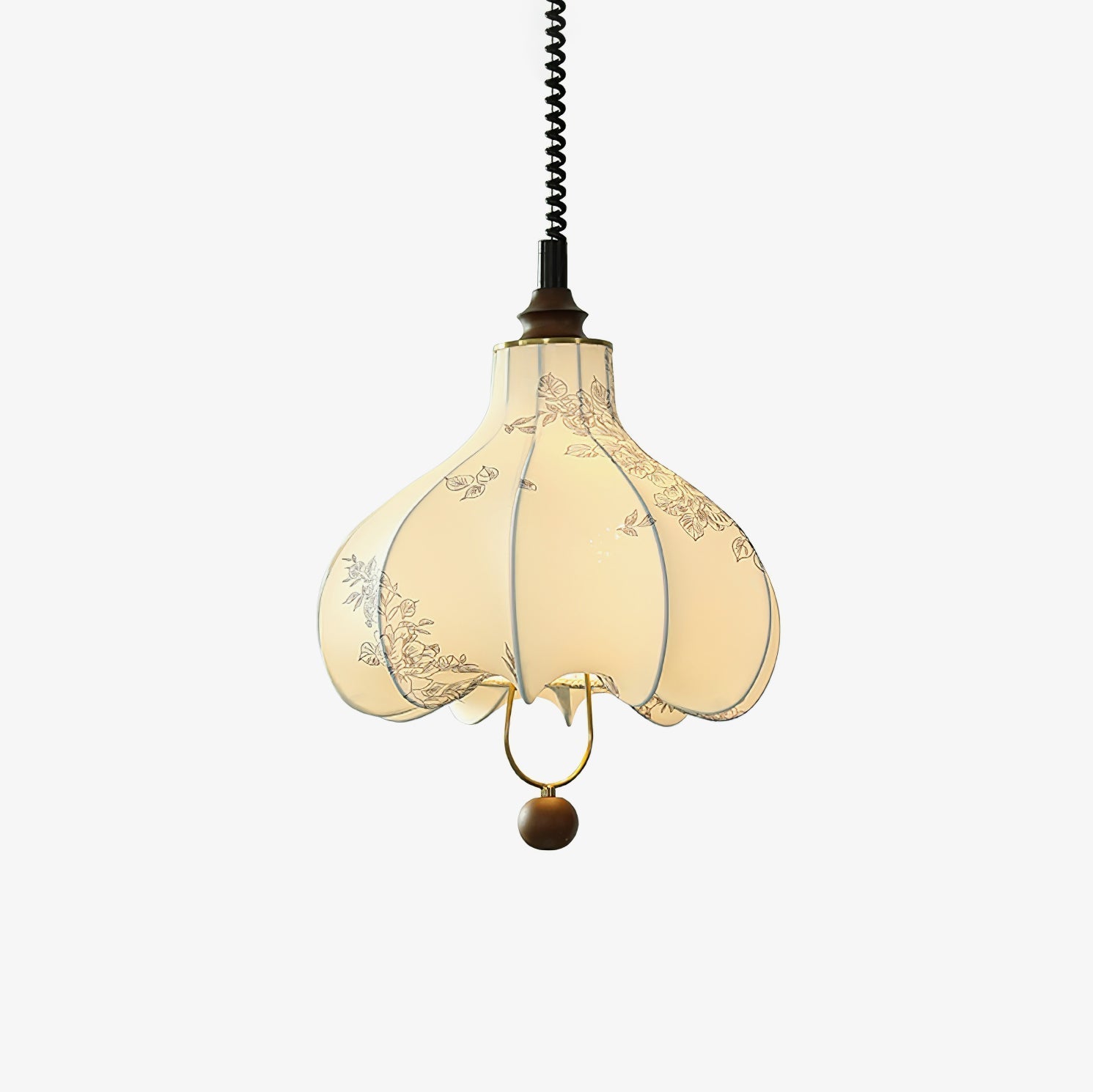 Lustra Lampe Pendante Lanterne en Tissu Poire pour Salon - Neutralighting