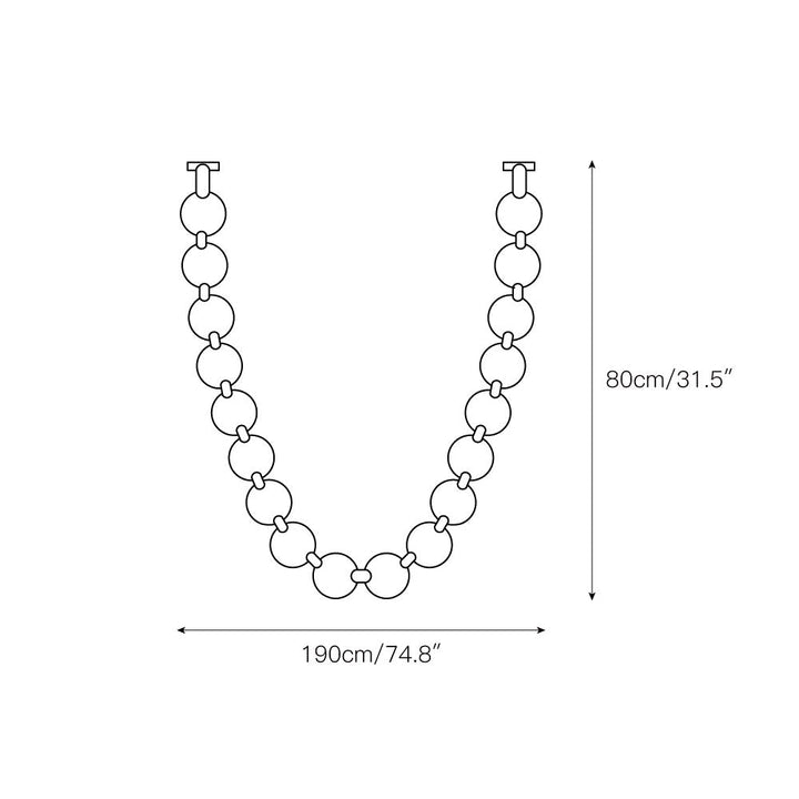 Icarara Lustre Verre Collier De Perles Moderne - Neutralighting