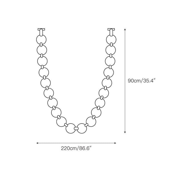 Icarara Lustre Verre Collier De Perles Moderne - Neutralighting