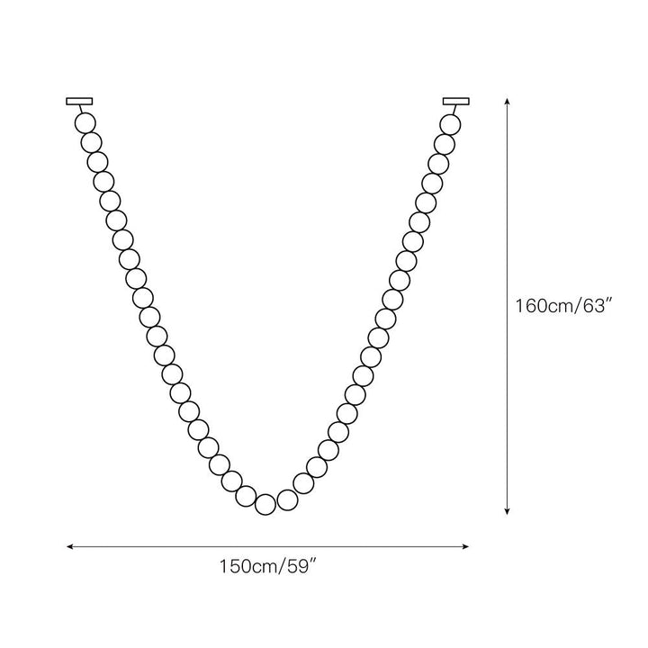 Icarara Lustre Verre Collier De Perles Moderne - Neutralighting