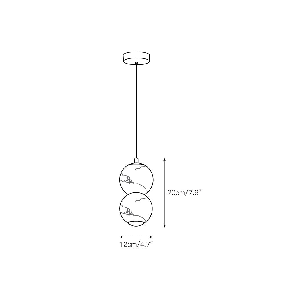 Elore Suspension Perles Albâtre Minimaliste - Neutralighting