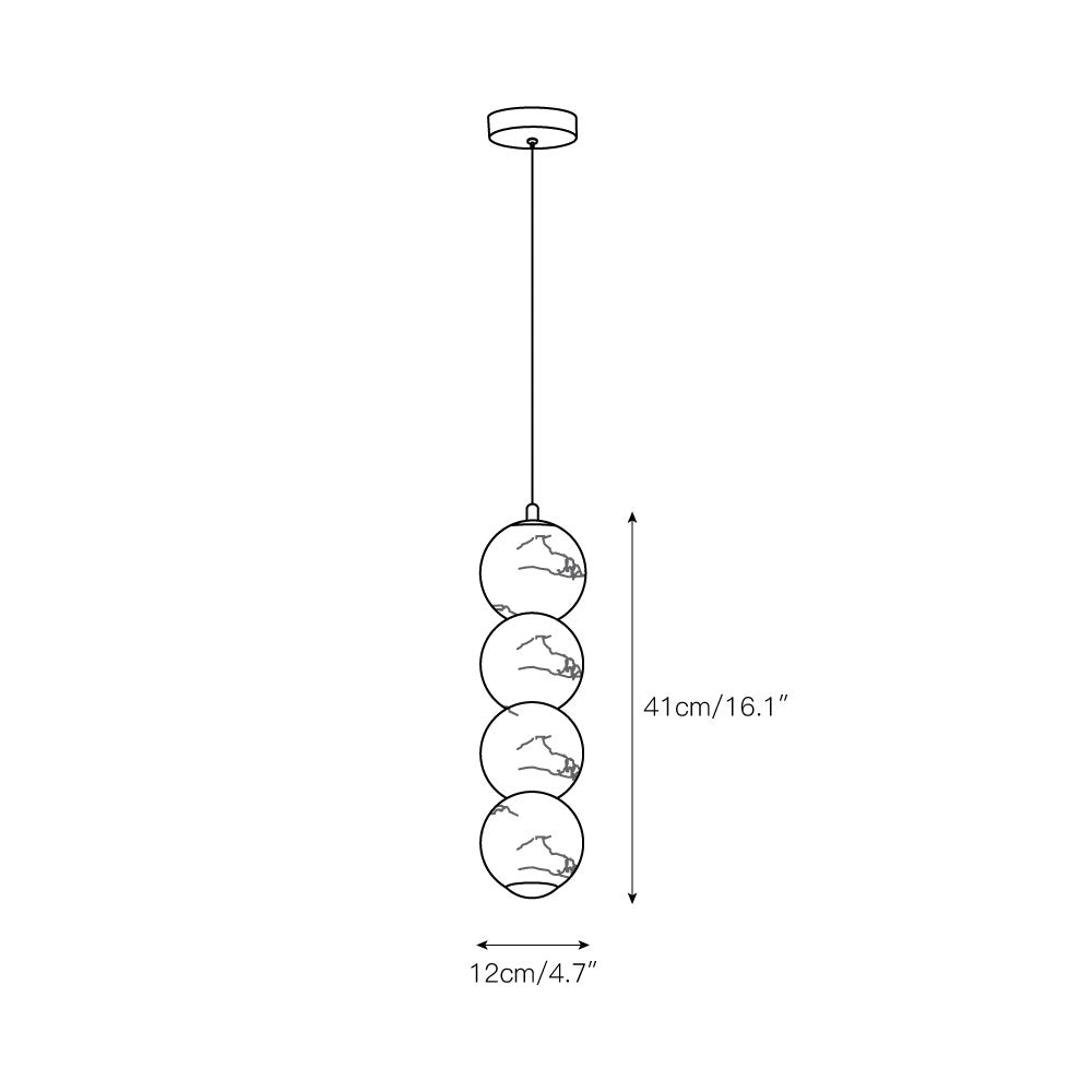 Elore Suspension Perles Albâtre Minimaliste - Neutralighting