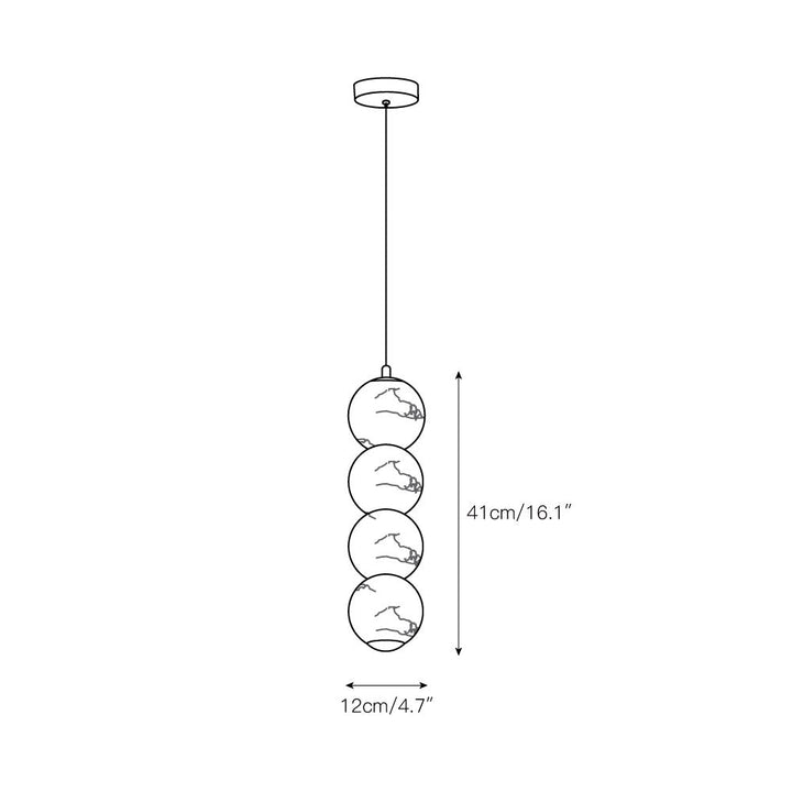 Elore Suspension Perles Albâtre Minimaliste - Neutralighting