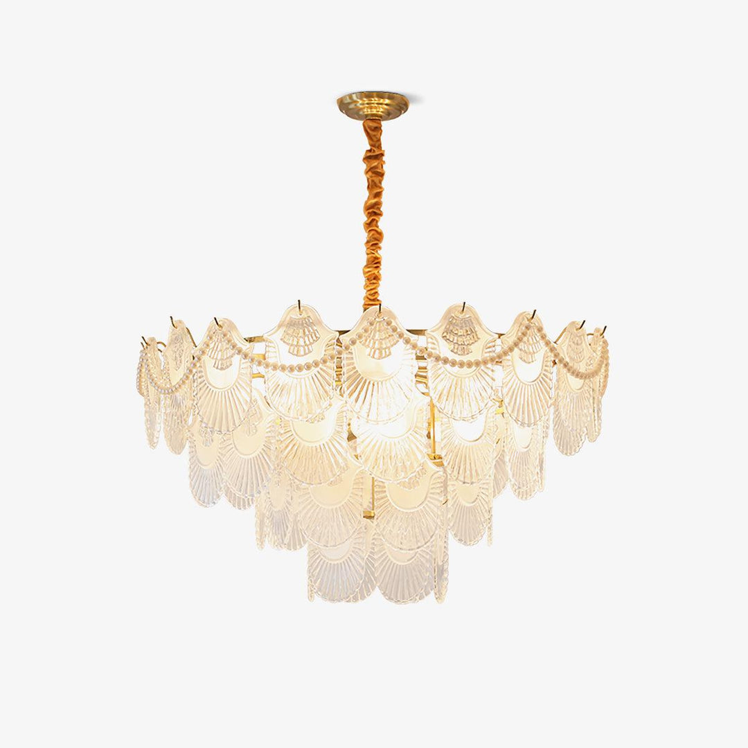 Lustra Chandelier Perle Verre Coquille - Neutralighting