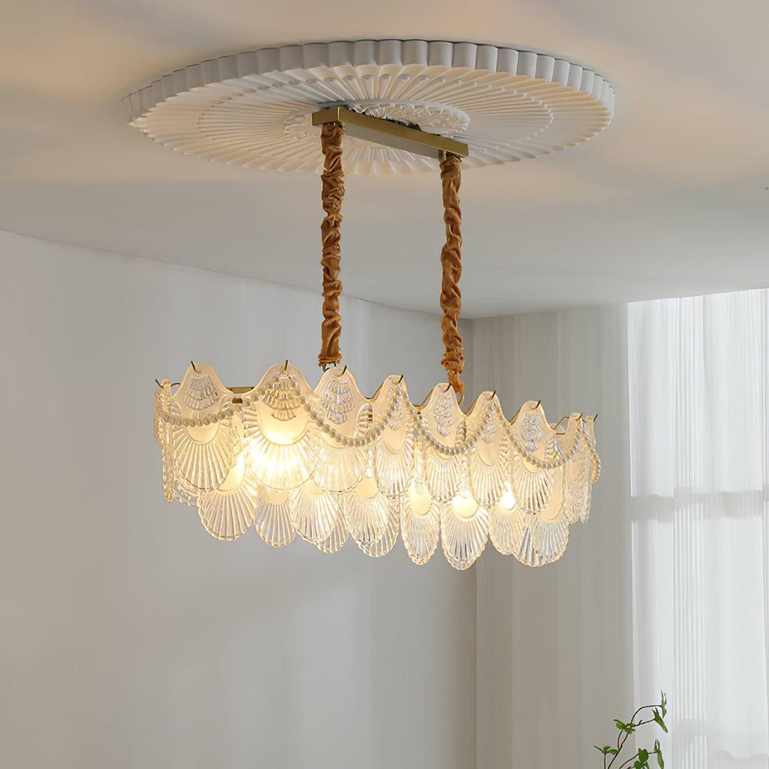 Lustra Chandelier Perle Verre Coquille - Neutralighting
