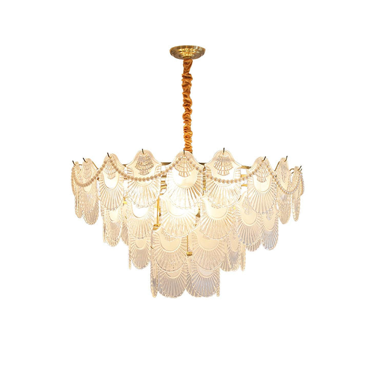 Lustra Chandelier Perle Verre Coquille - Neutralighting