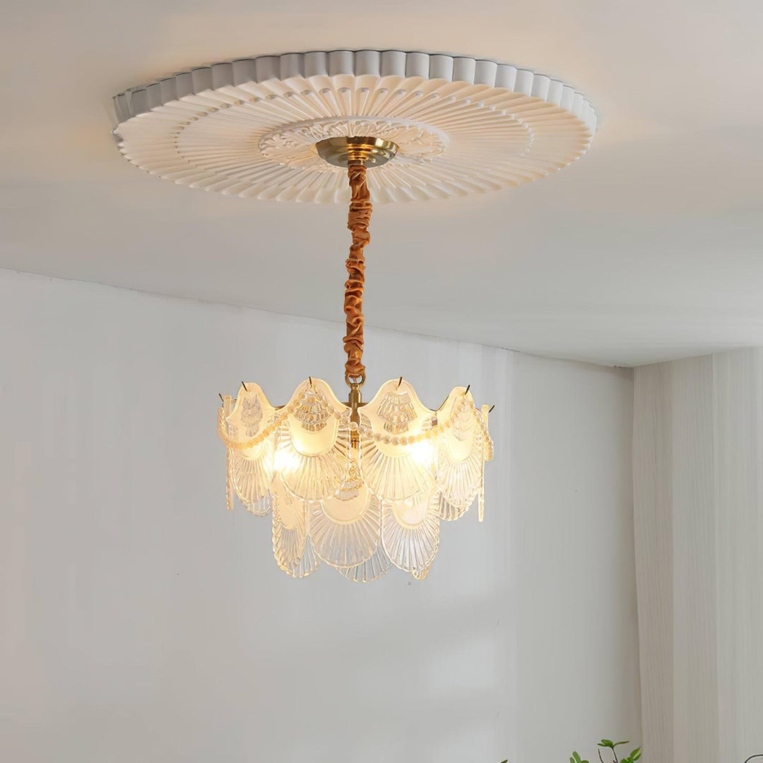 Lustra Chandelier Perle Verre Coquille - Neutralighting