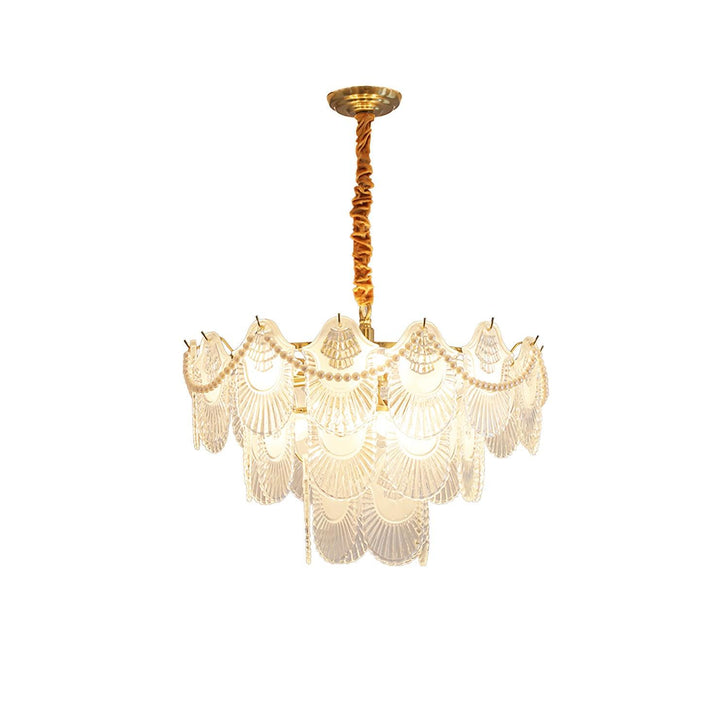 Lustra Chandelier Perle Verre Coquille - Neutralighting