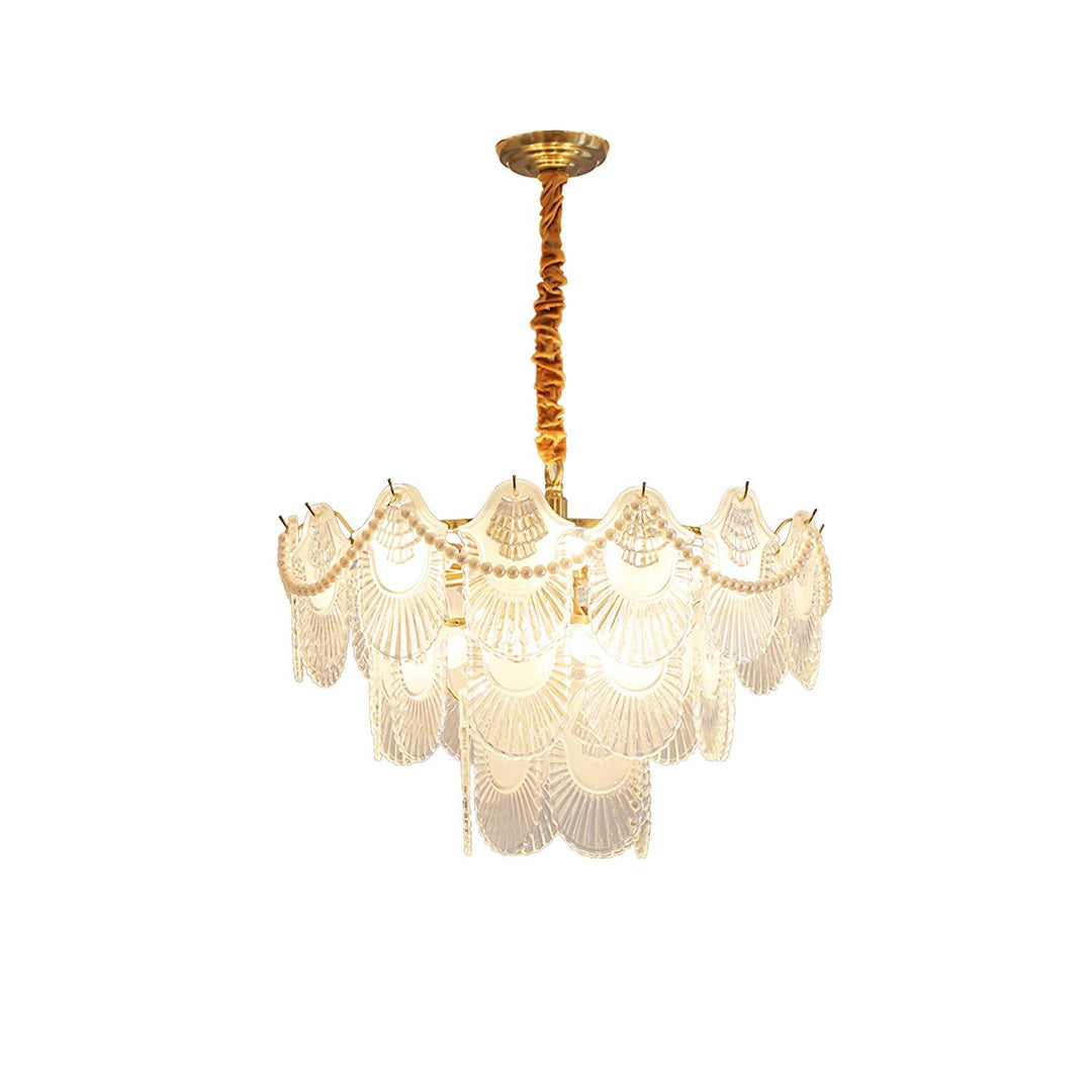 Lustra Chandelier Perle Verre Coquille - Neutralighting
