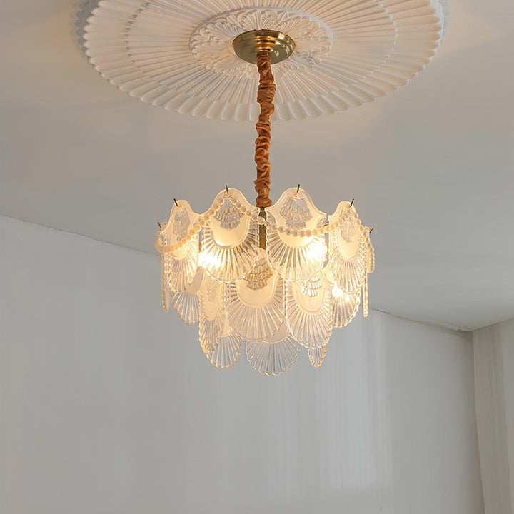Lustra Chandelier Perle Verre Coquille - Neutralighting